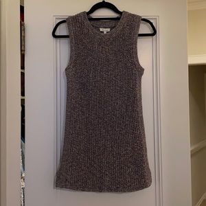Knit woven tank top sweater